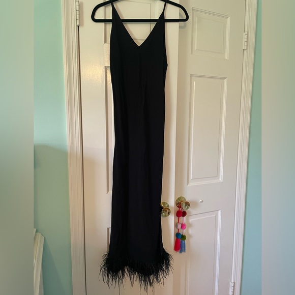 Sleeper Black Feather Dress - Picture 1 of 6